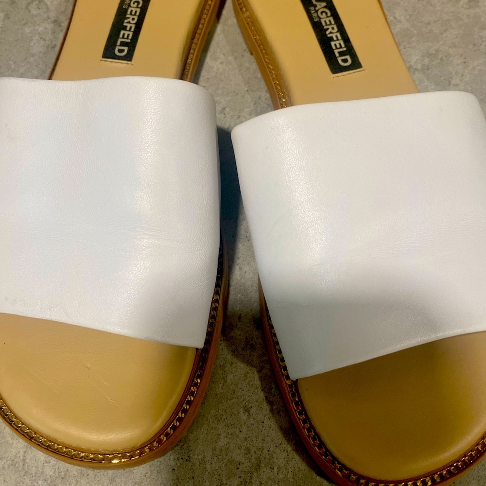 Karl Langerfeld Gloria Leather slides